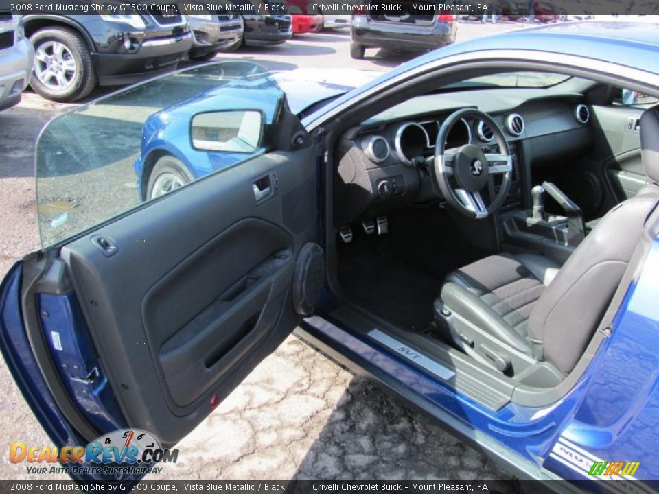 2008 Ford Mustang Shelby GT500 Coupe Vista Blue Metallic / Black Photo #31