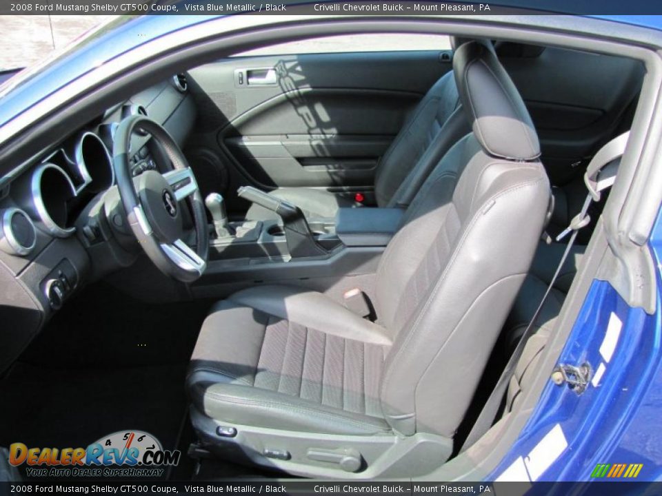 2008 Ford Mustang Shelby GT500 Coupe Vista Blue Metallic / Black Photo #32