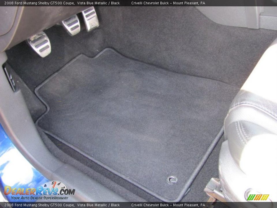 2008 Ford Mustang Shelby GT500 Coupe Vista Blue Metallic / Black Photo #34
