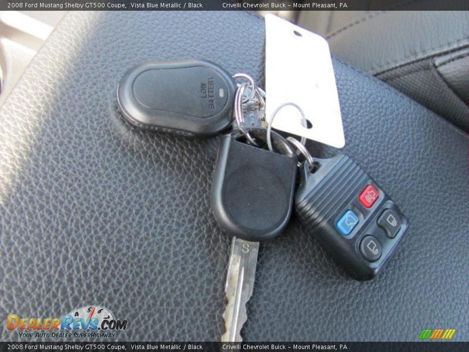 2008 Ford Mustang Shelby GT500 Coupe Vista Blue Metallic / Black Photo #35