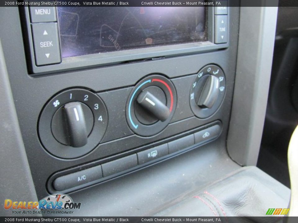 2008 Ford Mustang Shelby GT500 Coupe Vista Blue Metallic / Black Photo #36