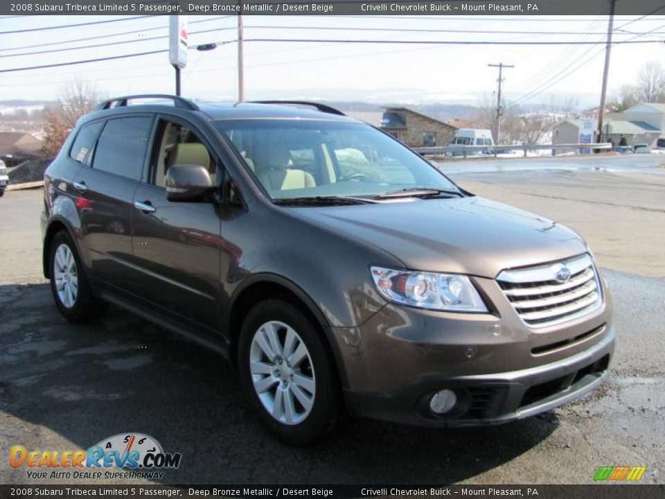 2008 Subaru Tribeca Limited 5 Passenger Deep Bronze Metallic / Desert Beige Photo #4