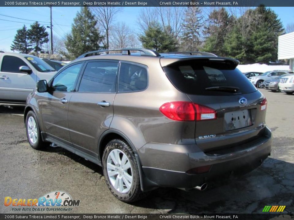 2008 Subaru Tribeca Limited 5 Passenger Deep Bronze Metallic / Desert Beige Photo #10