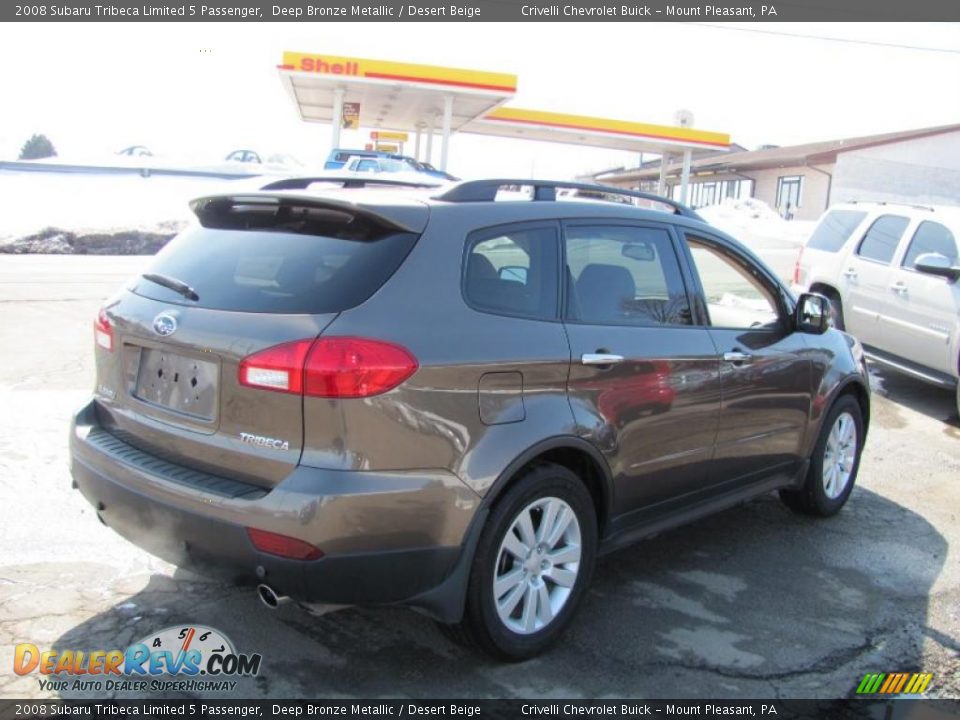 2008 Subaru Tribeca Limited 5 Passenger Deep Bronze Metallic / Desert Beige Photo #11