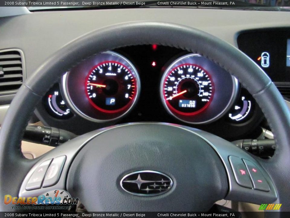 2008 Subaru Tribeca Limited 5 Passenger Deep Bronze Metallic / Desert Beige Photo #24