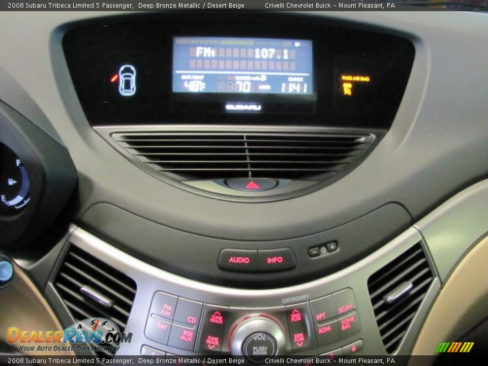 2008 Subaru Tribeca Limited 5 Passenger Deep Bronze Metallic / Desert Beige Photo #25