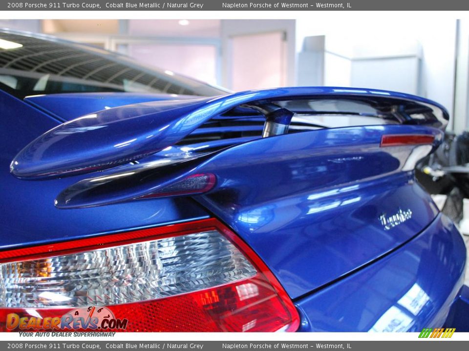 2008 Porsche 911 Turbo Coupe Cobalt Blue Metallic / Natural Grey Photo #11