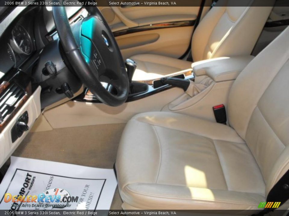 2006 BMW 3 Series 330i Sedan Electric Red / Beige Photo #8