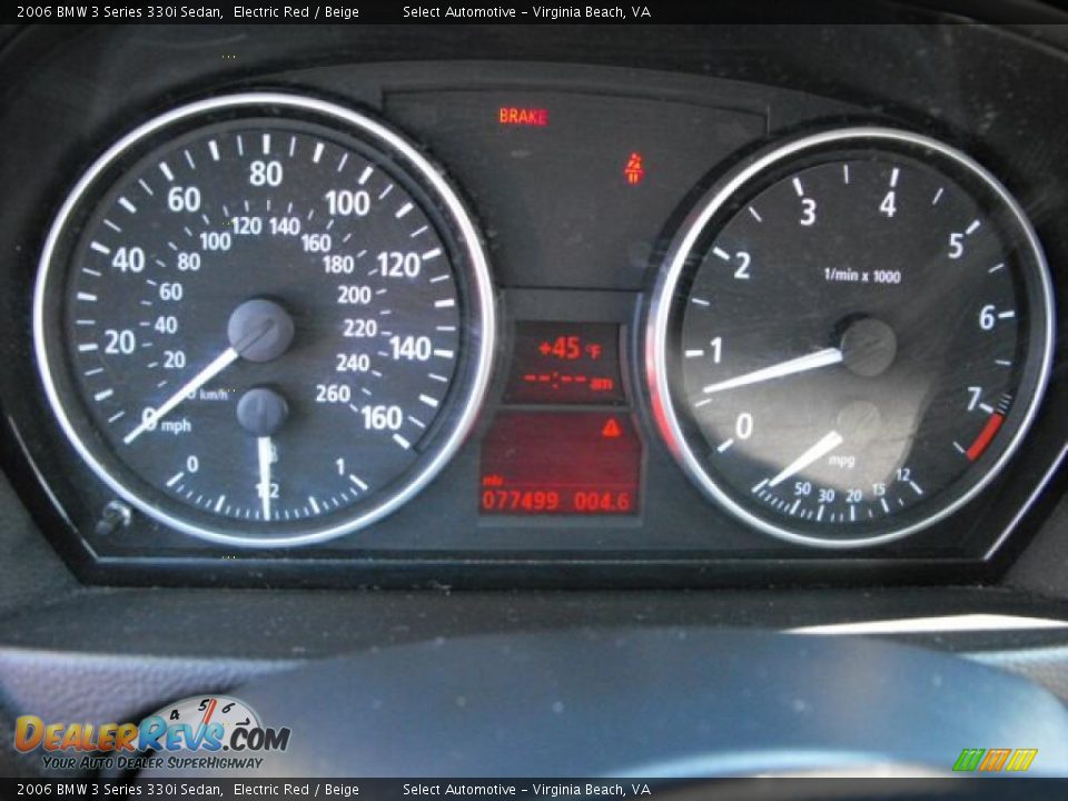 2006 BMW 3 Series 330i Sedan Electric Red / Beige Photo #12