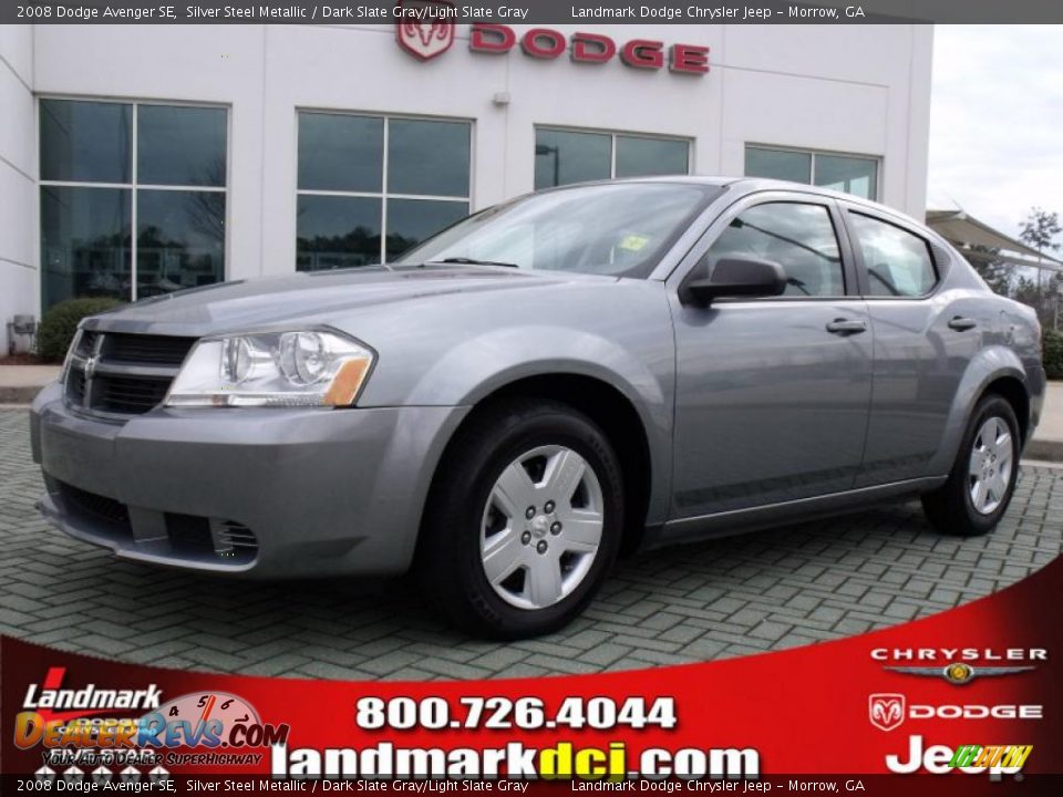 2008 Dodge Avenger SE Silver Steel Metallic / Dark Slate Gray/Light Slate Gray Photo #1