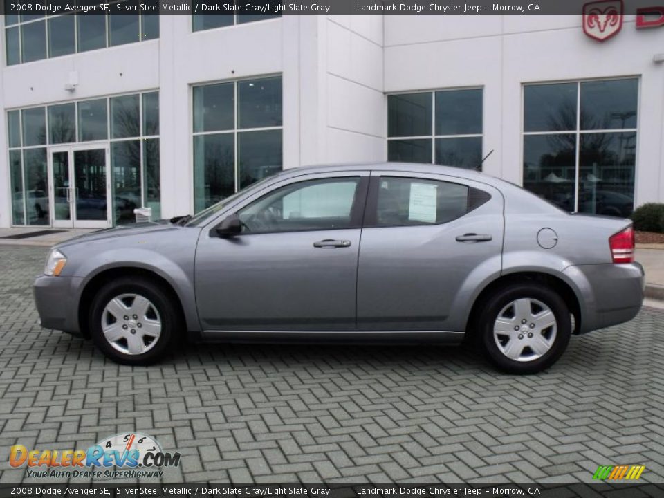 2008 Dodge Avenger SE Silver Steel Metallic / Dark Slate Gray/Light Slate Gray Photo #2