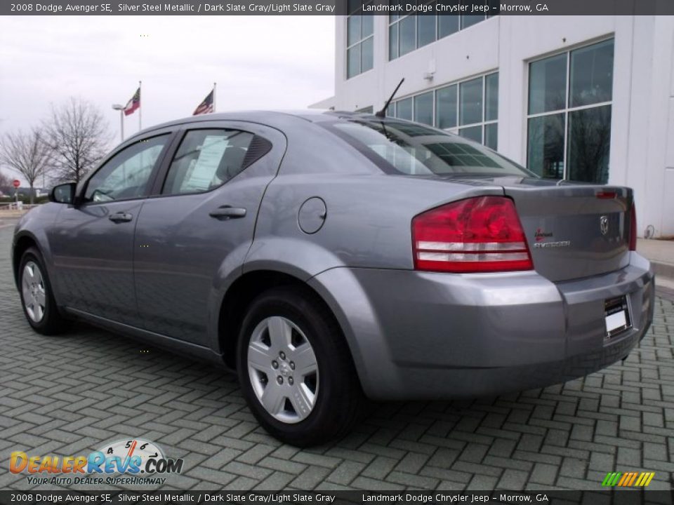 2008 Dodge Avenger SE Silver Steel Metallic / Dark Slate Gray/Light Slate Gray Photo #3