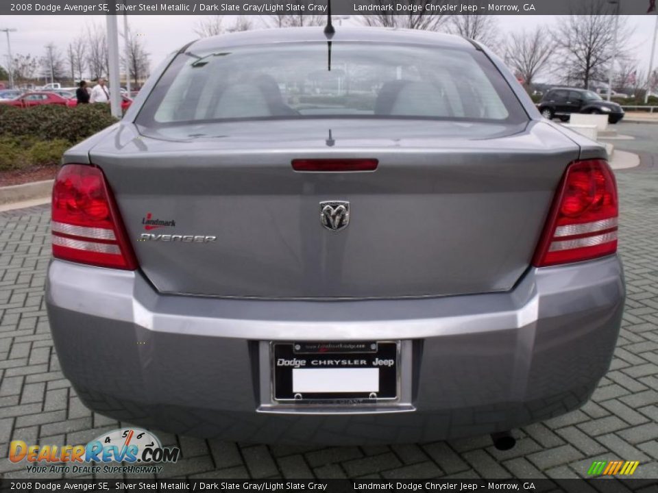 2008 Dodge Avenger SE Silver Steel Metallic / Dark Slate Gray/Light Slate Gray Photo #4