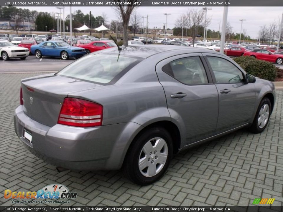 2008 Dodge Avenger SE Silver Steel Metallic / Dark Slate Gray/Light Slate Gray Photo #5