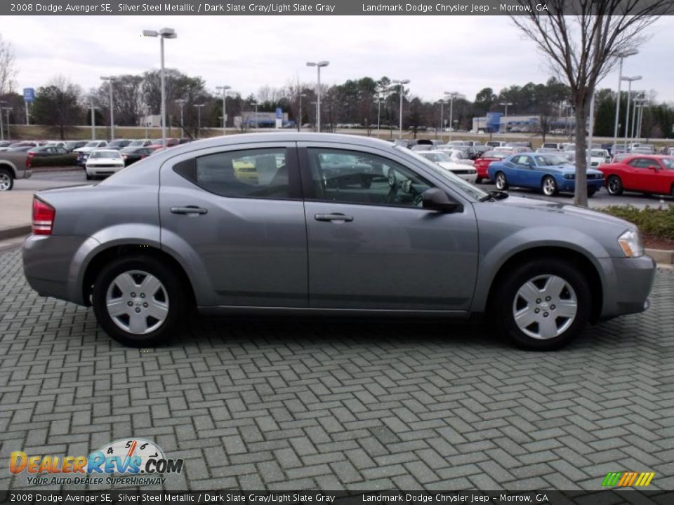 2008 Dodge Avenger SE Silver Steel Metallic / Dark Slate Gray/Light Slate Gray Photo #6