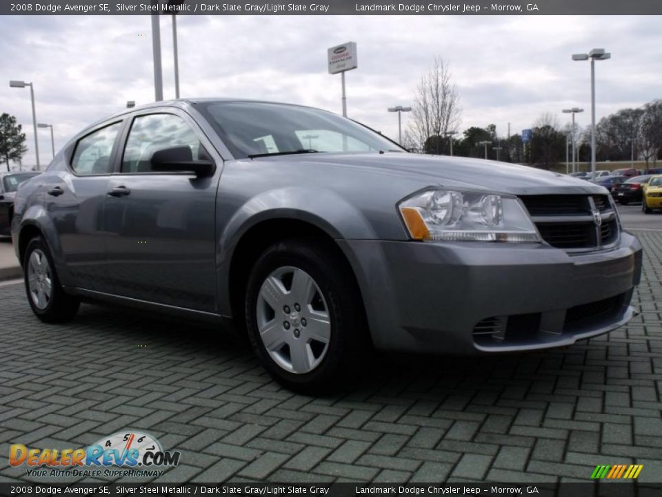 2008 Dodge Avenger SE Silver Steel Metallic / Dark Slate Gray/Light Slate Gray Photo #7