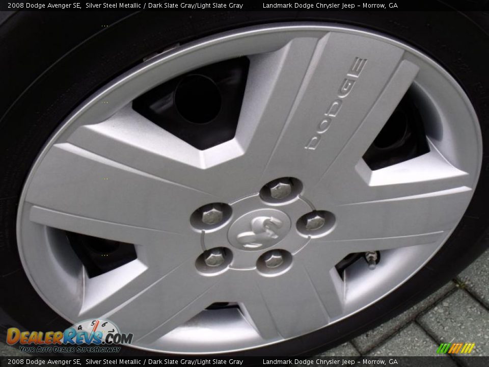 2008 Dodge Avenger SE Silver Steel Metallic / Dark Slate Gray/Light Slate Gray Photo #9