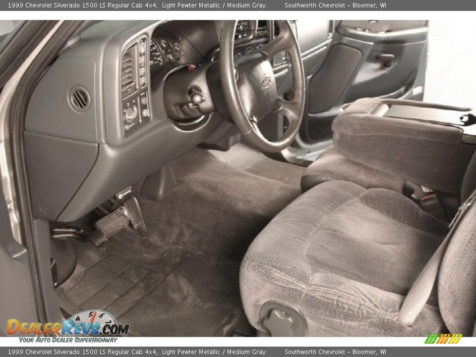 1999 Chevrolet Silverado 1500 LS Regular Cab 4x4 Light Pewter Metallic / Medium Gray Photo #6