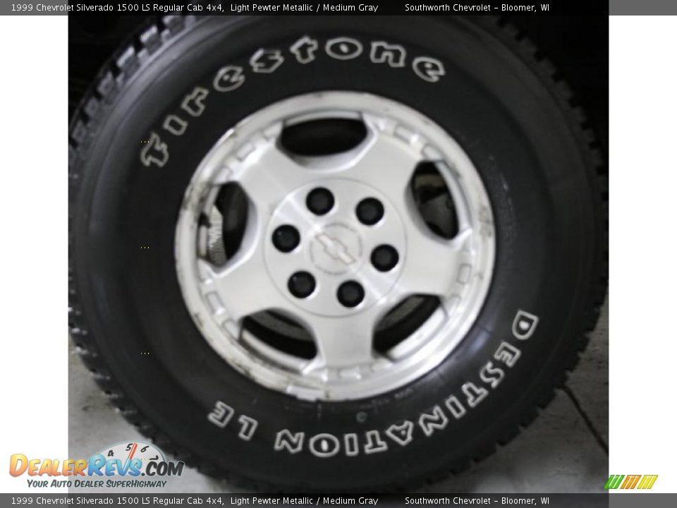 1999 Chevrolet Silverado 1500 LS Regular Cab 4x4 Light Pewter Metallic / Medium Gray Photo #10