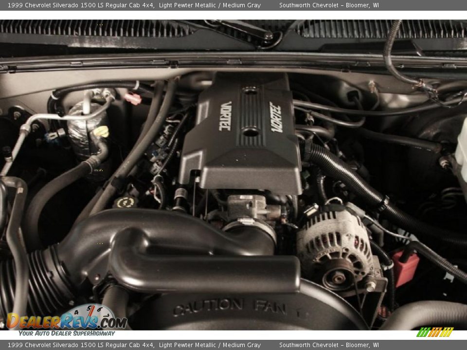 1999 Chevrolet Silverado 1500 LS Regular Cab 4x4 Light Pewter Metallic / Medium Gray Photo #11