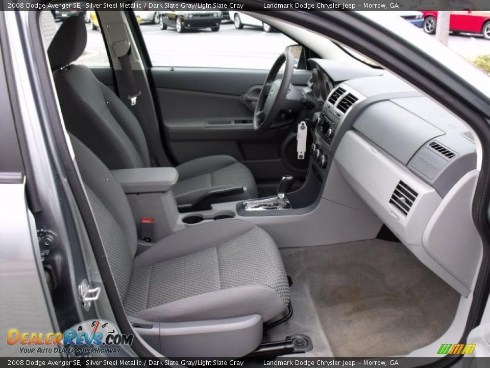 2008 Dodge Avenger SE Silver Steel Metallic / Dark Slate Gray/Light Slate Gray Photo #17