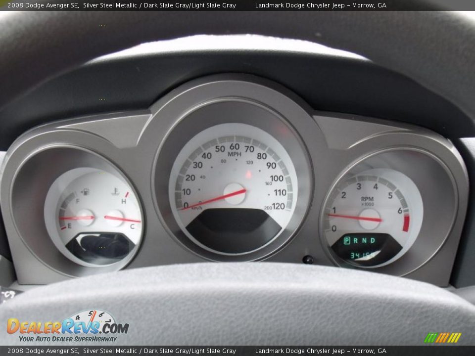 2008 Dodge Avenger SE Silver Steel Metallic / Dark Slate Gray/Light Slate Gray Photo #23