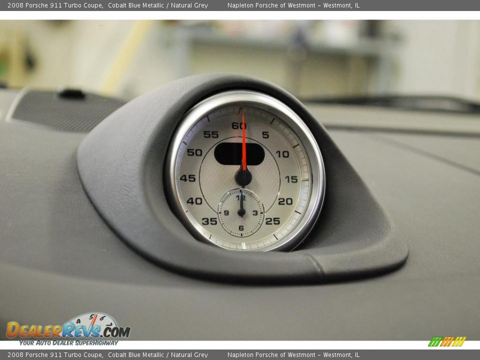 2008 Porsche 911 Turbo Coupe Cobalt Blue Metallic / Natural Grey Photo #20