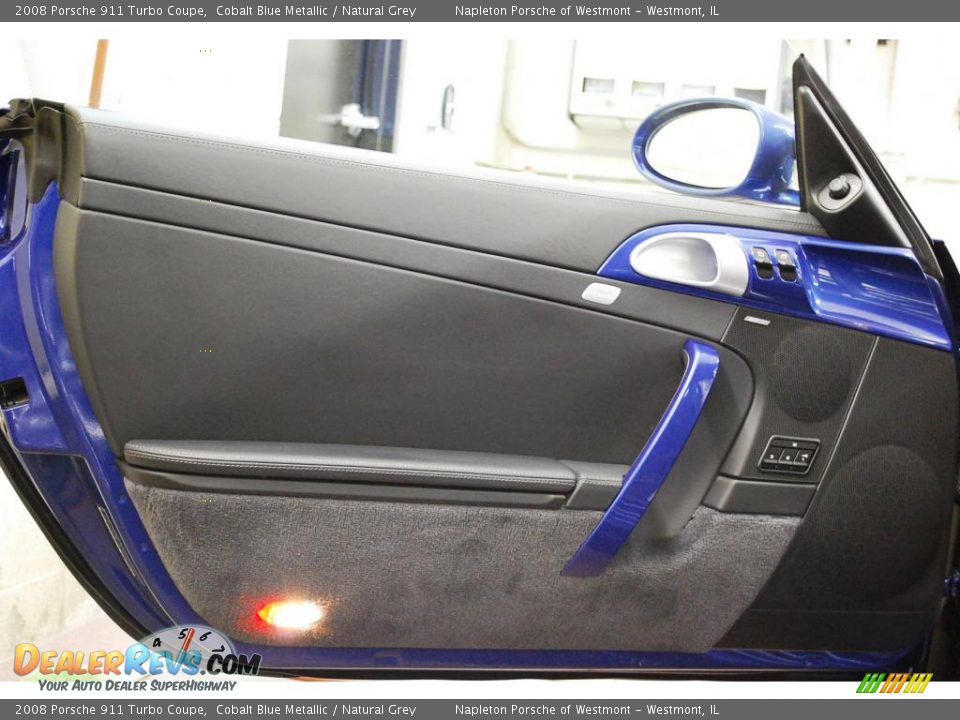 2008 Porsche 911 Turbo Coupe Cobalt Blue Metallic / Natural Grey Photo #24