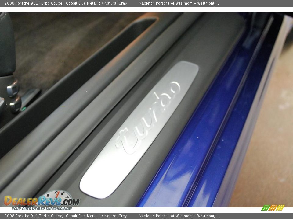 2008 Porsche 911 Turbo Coupe Cobalt Blue Metallic / Natural Grey Photo #25