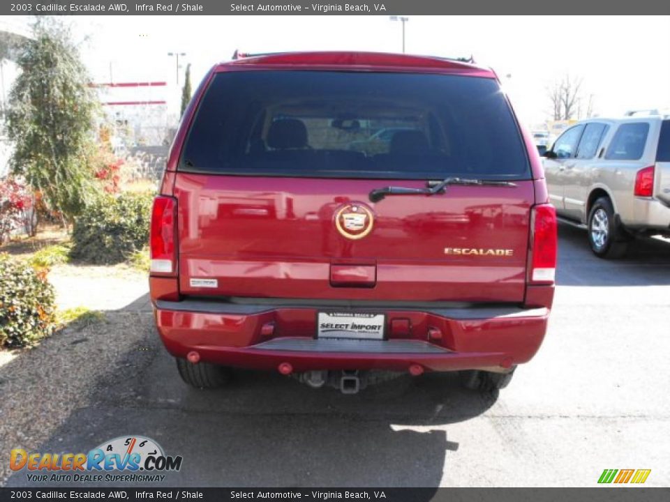 2003 Cadillac Escalade AWD Infra Red / Shale Photo #7