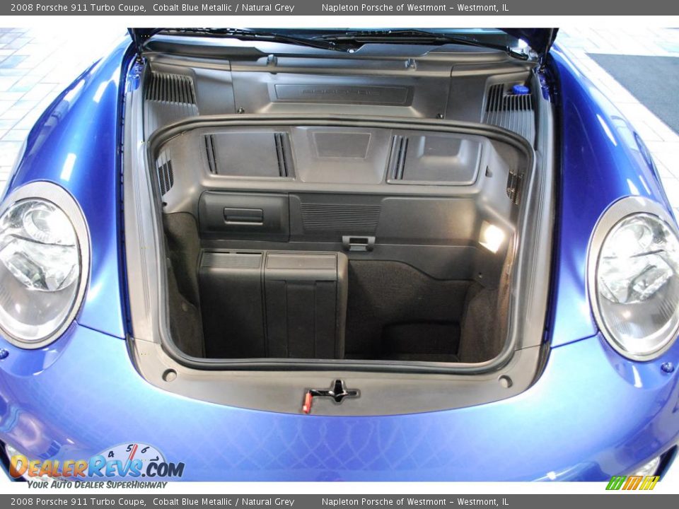 2008 Porsche 911 Turbo Coupe Cobalt Blue Metallic / Natural Grey Photo #30