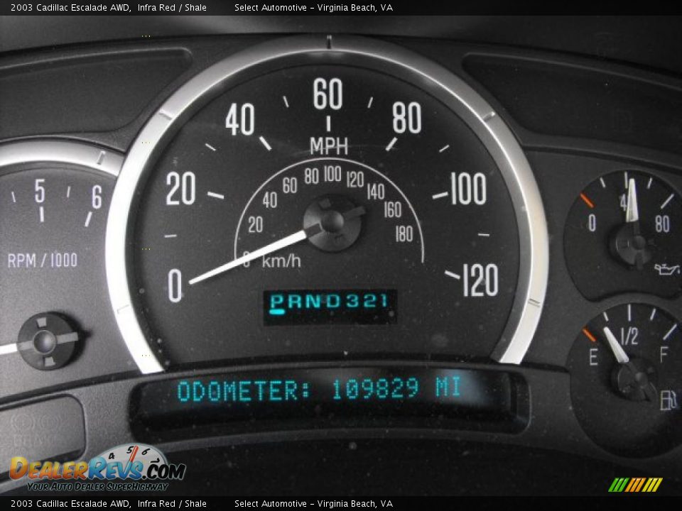 2003 Cadillac Escalade AWD Infra Red / Shale Photo #17