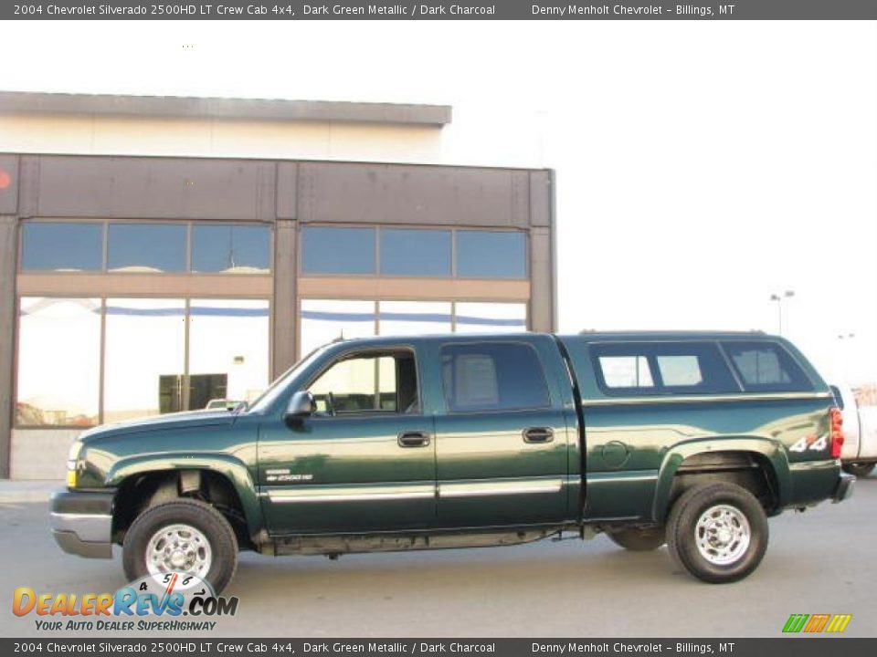 2004 Chevrolet Silverado 2500HD LT Crew Cab 4x4 Dark Green Metallic / Dark Charcoal Photo #1