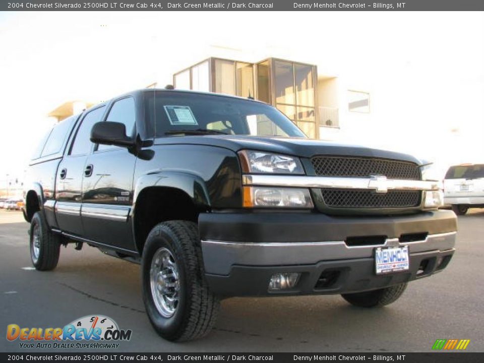 2004 Chevrolet Silverado 2500HD LT Crew Cab 4x4 Dark Green Metallic / Dark Charcoal Photo #8