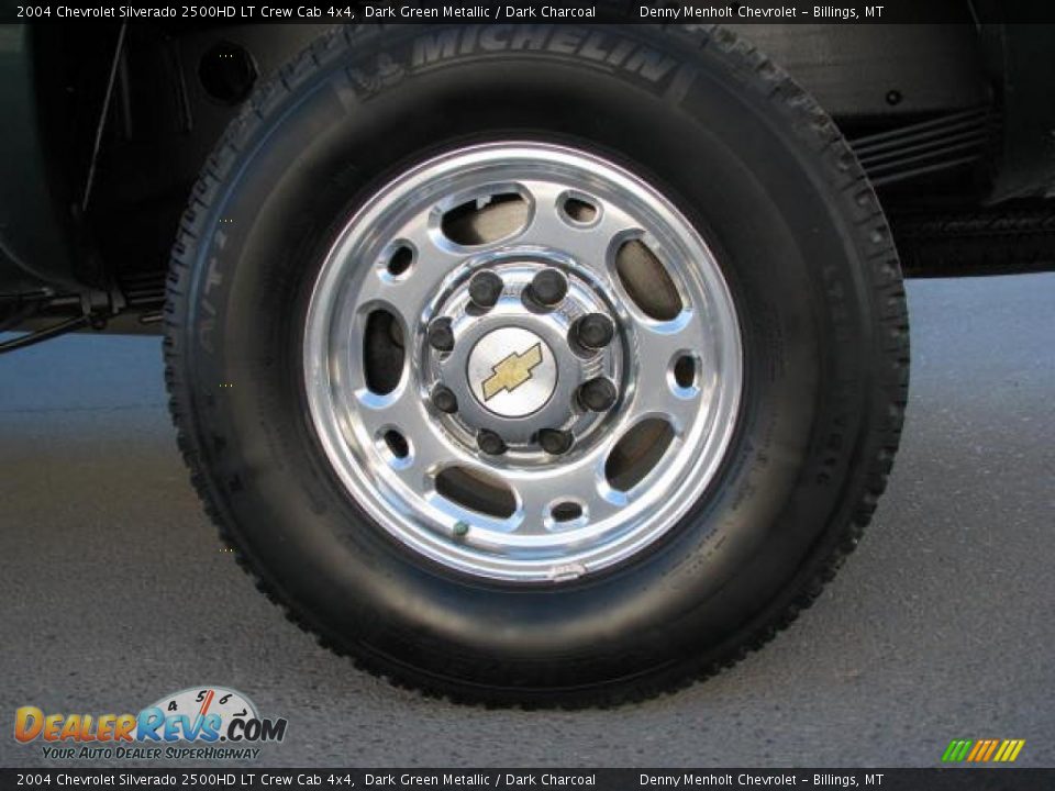 2004 Chevrolet Silverado 2500HD LT Crew Cab 4x4 Dark Green Metallic / Dark Charcoal Photo #12
