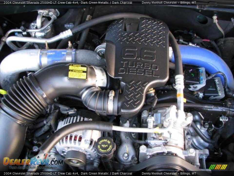 2004 Chevrolet Silverado 2500HD LT Crew Cab 4x4 Dark Green Metallic / Dark Charcoal Photo #16
