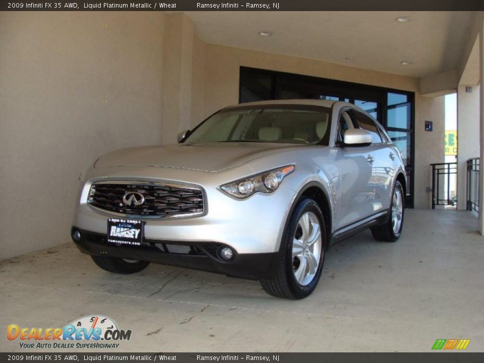 2009 Infiniti FX 35 AWD Liquid Platinum Metallic / Wheat Photo #1