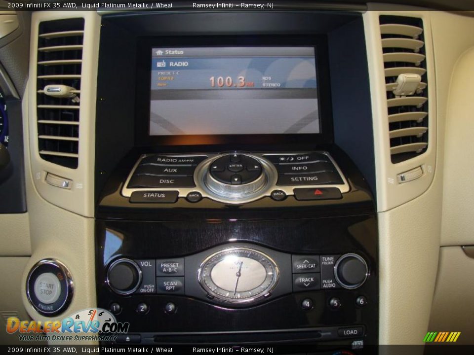 2009 Infiniti FX 35 AWD Liquid Platinum Metallic / Wheat Photo #12