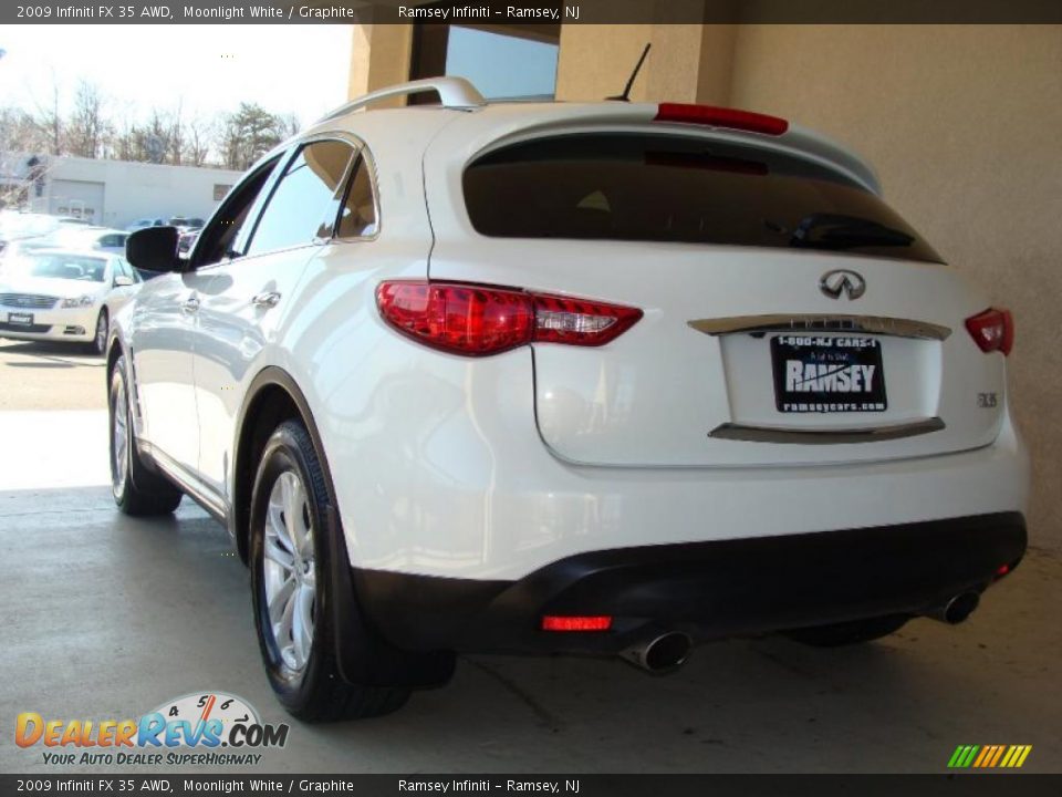 2009 Infiniti FX 35 AWD Moonlight White / Graphite Photo #5