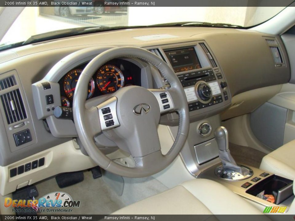 2006 Infiniti FX 35 AWD Black Obsidian / Wheat Photo #11