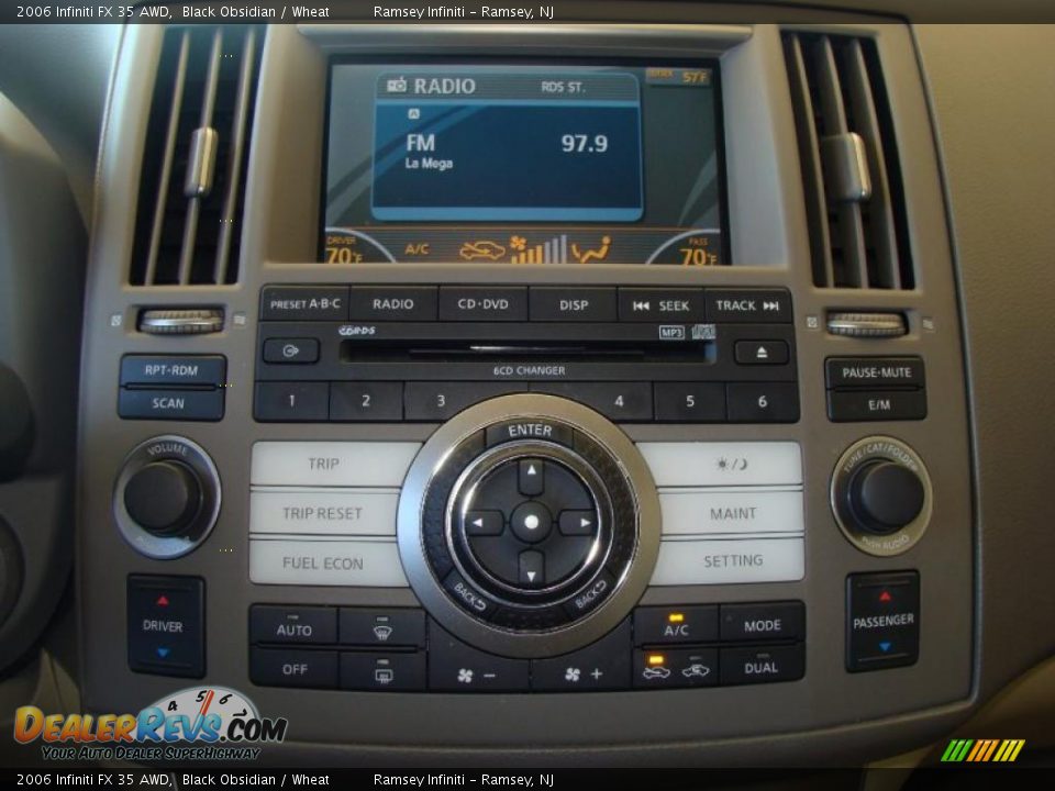 2006 Infiniti FX 35 AWD Black Obsidian / Wheat Photo #12