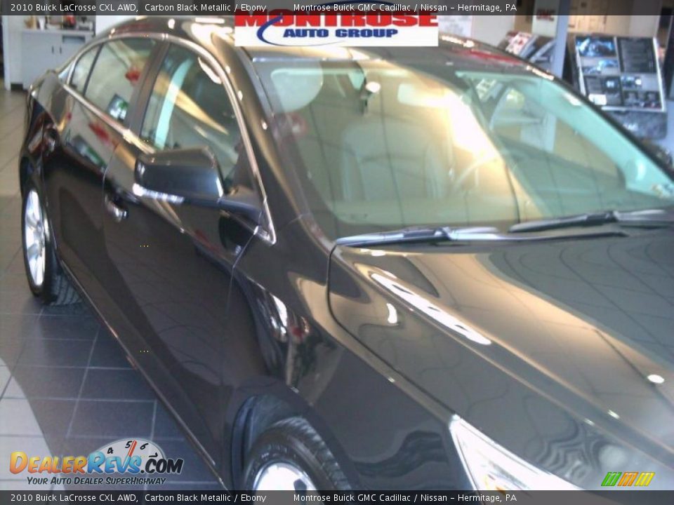 2010 Buick LaCrosse CXL AWD Carbon Black Metallic / Ebony Photo #6