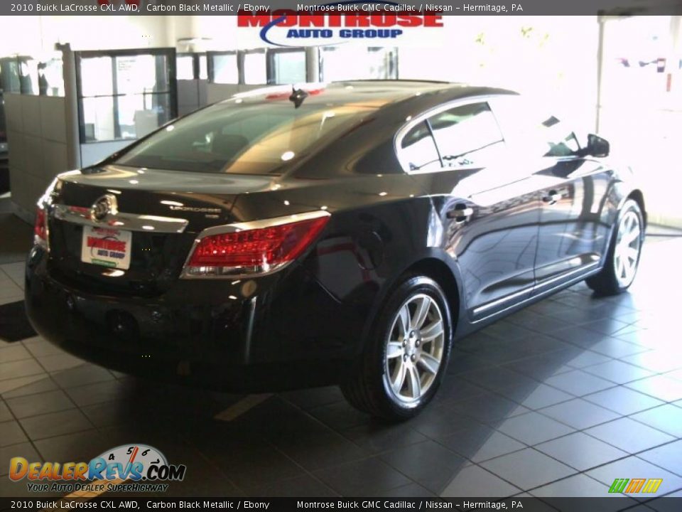 2010 Buick LaCrosse CXL AWD Carbon Black Metallic / Ebony Photo #9