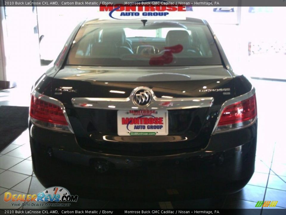 2010 Buick LaCrosse CXL AWD Carbon Black Metallic / Ebony Photo #11