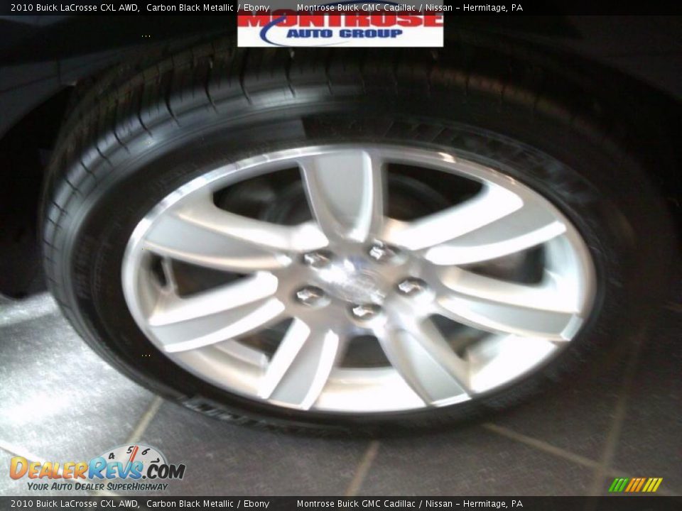 2010 Buick LaCrosse CXL AWD Carbon Black Metallic / Ebony Photo #14
