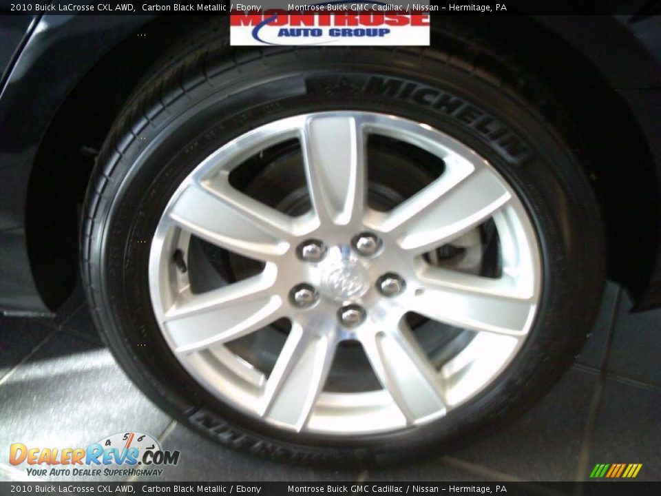 2010 Buick LaCrosse CXL AWD Carbon Black Metallic / Ebony Photo #15