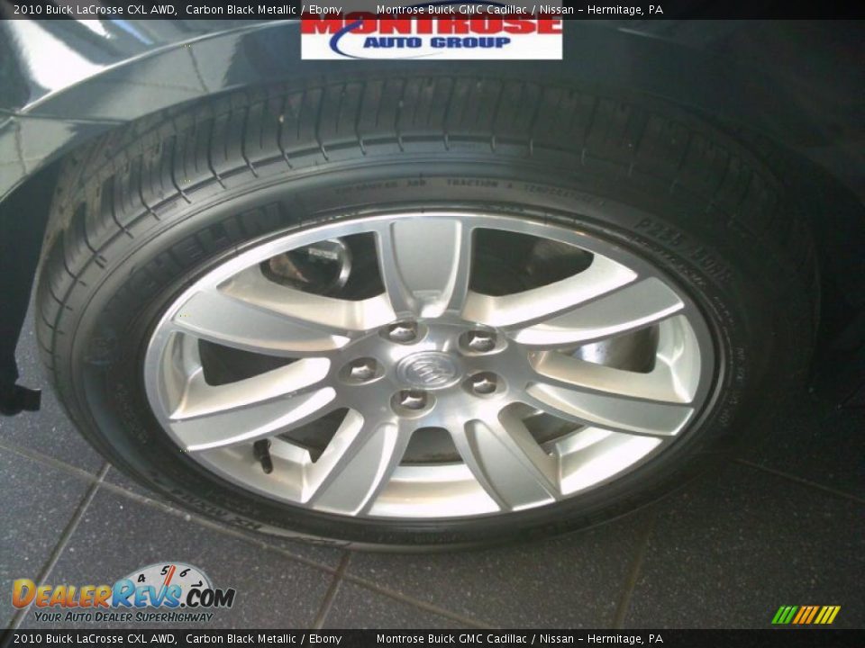 2010 Buick LaCrosse CXL AWD Carbon Black Metallic / Ebony Photo #17