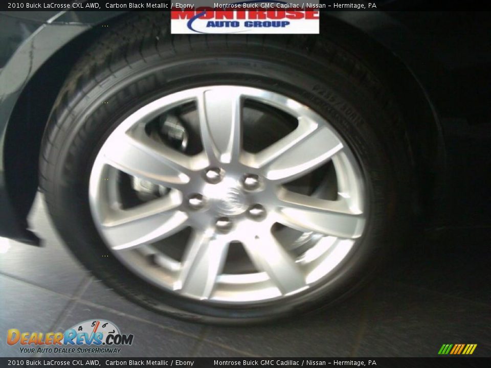 2010 Buick LaCrosse CXL AWD Carbon Black Metallic / Ebony Photo #18
