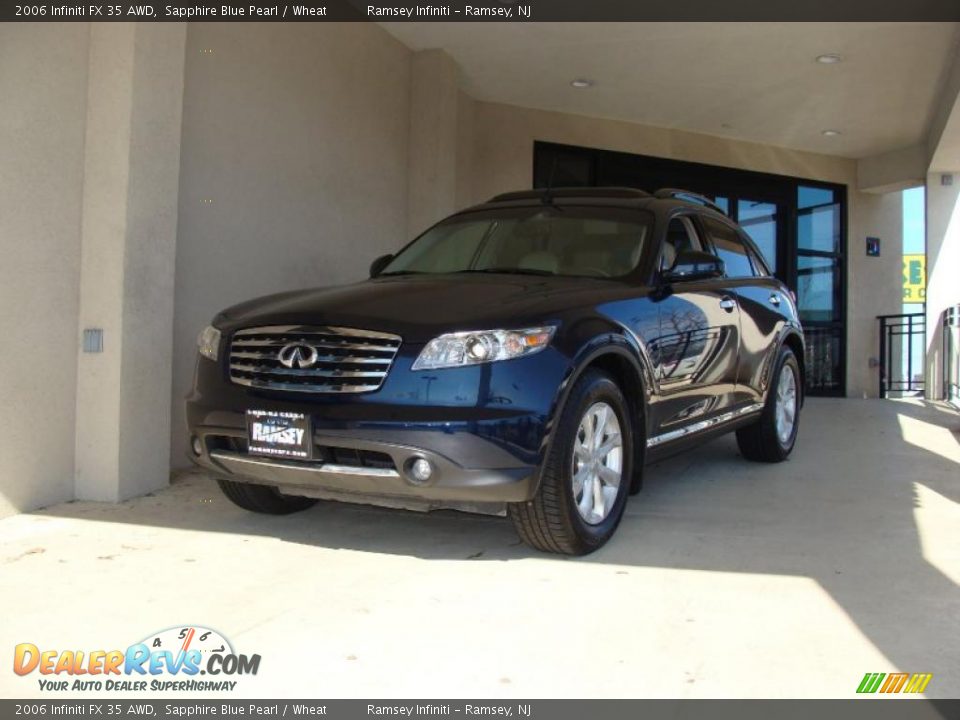 2006 Infiniti FX 35 AWD Sapphire Blue Pearl / Wheat Photo #1