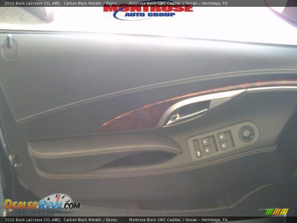 2010 Buick LaCrosse CXL AWD Carbon Black Metallic / Ebony Photo #19